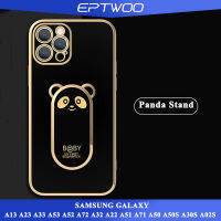 EPTWOO สำหรับ Samsung Galaxy A14 A24 A34 A54 A52S A04S A13 A23 A33 A53 A52 A52S A72 A32 A22 A51 A71 A50 A50S A30S A02S A03S A21S A20S A10S โทรศัพท์กรณีน่ารักสร้างสรรค์ Panda Kickstand ผู้ถือนุ่มหลังซิลิโคนฝาครอบสำหรับผู้ชายผู้หญิง MM-05