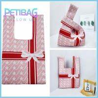 Petitbag ถักกระเป๋าเสื้อกั๊กโบว์กระเป๋าถือขนาดใหญ่ผู้หญิงกระเป๋าถือทำมือทันสมัย