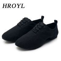 HROYL Jazz Dance Shoes Canvas Size EU34-45 Women Girls Ballroom Modern Tango Performance Practise Dancing Shoes Wholesale