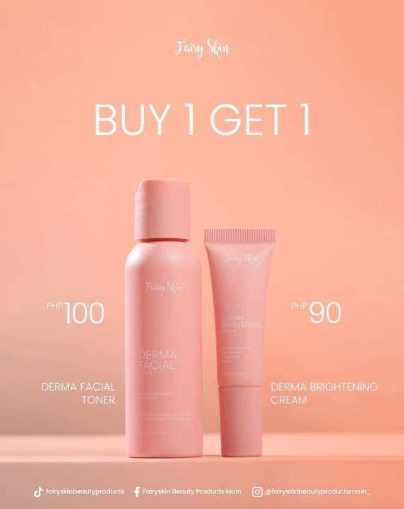 JDS Buy 1 Get 1 Fairy Derma Facial Soap , Toner and Brightening Cream