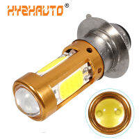 HYZHAUTO 1ชิ้น H6M PX15D P15D LED ไฟหน้ารถจักรยานยนต์ Hi-Lo B EAM หลอดไฟสำหรับรถมอเตอร์ไซด์สกูตเตอร์จักรยานยนต์ไฟหน้า1500Lm สีขาว12-30โวลต์