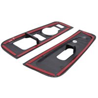 2Pcs ABS Carbon Fiber Window Armrest Trim Cover for Grand Starex H1 2019 2020 Car Interior Accessories