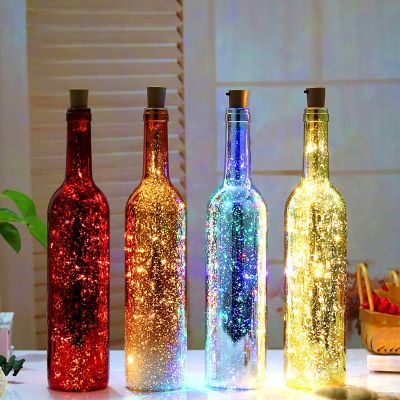 5pcs/Lot Beer Bottle Cork Lamp For Wedding Holiday Copper Wire String Light 1M 2M 3M 10/20/30LEDS Garland Fairy Wine Light