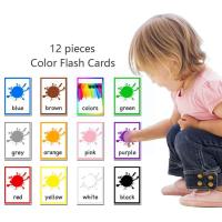 12pcs/set English Learning Word Cards Children Flashcards Toys Color Words Early Kids English Memory Game Educat R3k8 Flash Cards Flash Cards