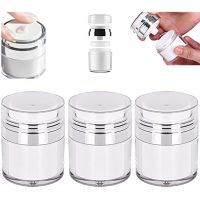 3PCS 15G 30G 50G Protable Empty Airless Pump Jars Sets Face Moisturizer Pump Dispenser Travel  Refillable Container For Lotion