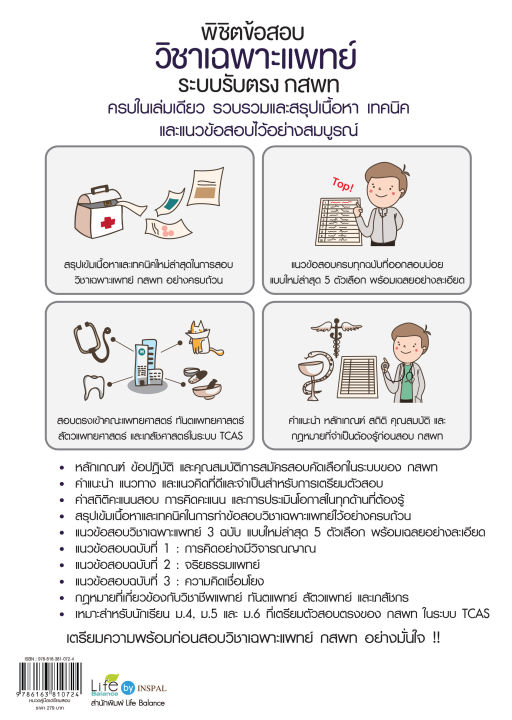 inspal-หนังสือ-พิชิตข้อสอบวิชาเฉพาะแพทย์-ระบบรับตรง-กสพท-ฉบับสมบูรณ์