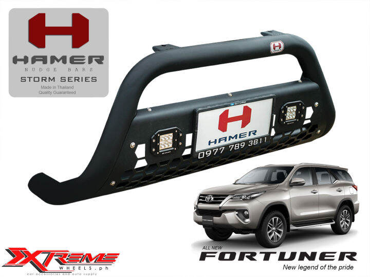 Toyota FORTUNER G V Q GRS 2016 2023 with LED HAMER NUDGE BAR / BULL
