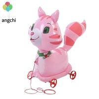 ของเล่นบอลลูน ANGCHI สำหรับห้องเด็กมีเชือกและล้อสำหรับวันเกิดของเด็กของขวัญของแปลกใหม่ตกแต่งของเล่นเป่าลมบอลลูนสัตว์ลูกโป่งตกแต่งปาร์ตี้รถเข็นดึง