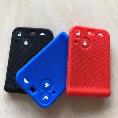 dfthrghd 2 Button Key Card Protector For Renault ESPACE Laguna Card Remote Case Silicone Rubber KeyCard FOB Shell Cover