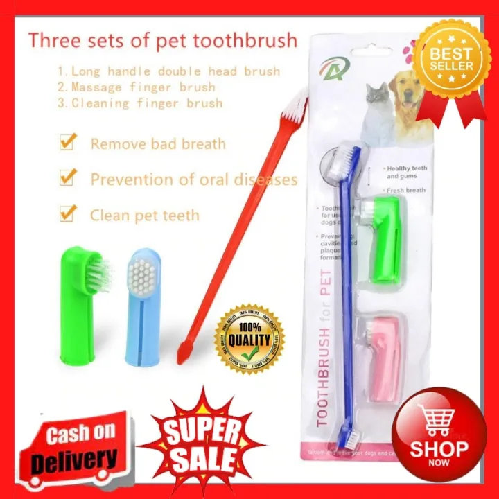 Nunbell Pet Dog Toothbrush and Toothpaste Dental Kit / The pet