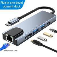 [HOT HAIXWLXKWW 589] USB C HUB Type ถึง3.0 HDM Adapter Dock สำหรับ MacBook Mate 30 USB-C 3.1 Splitter Port