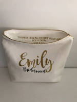 Personalised Name Pouch bridesmaid wedding Gift Make Up Cosmetic Bags Unique Gift for Bridal Party Bags