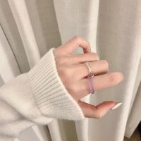 AHOUR Chic Transparent Ring Retro Jewelry Gifts Resin Finger Ring New Colorful Minimalist Korean Thin For Women Candy ColorMulticolor