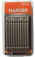 ดอกไขควงลม 1 แผง (10 ดอก) ดอกไขควง ไขควง (10PCS S2 Screw Driver Bit) HARDEN 550604