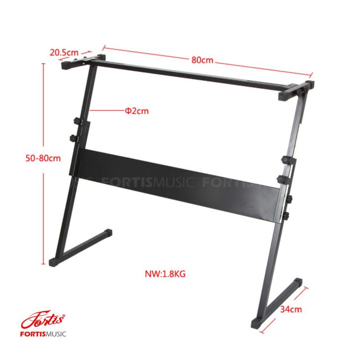 ขาตั้งคีย์บอร์ดทรง-z-fortis-hyb-902-keyboard-stand-fortis-hyb-902-20mm-tube