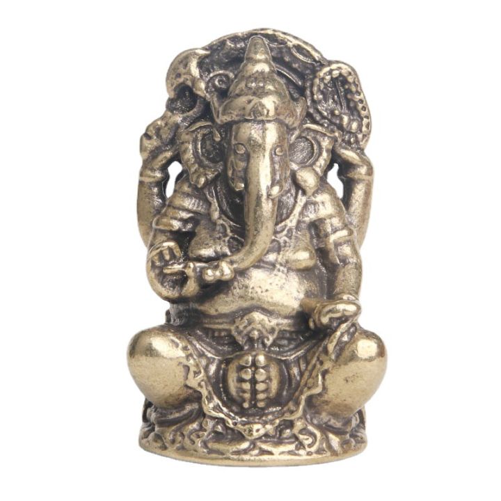 รูปปั้นเล็กๆของสะสมรูปช้างพระเจ้าช้างไทยทองเหลืองรูปปั้นสร้างสรรค์รูปแกะสลักขนาดเล็กตกแต่งบ้าน
