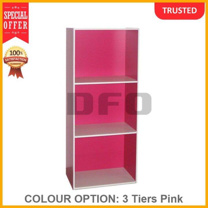 Dfo 3 Tiers Wooden Rack Storage Organiser Bookshelf Book Shelf