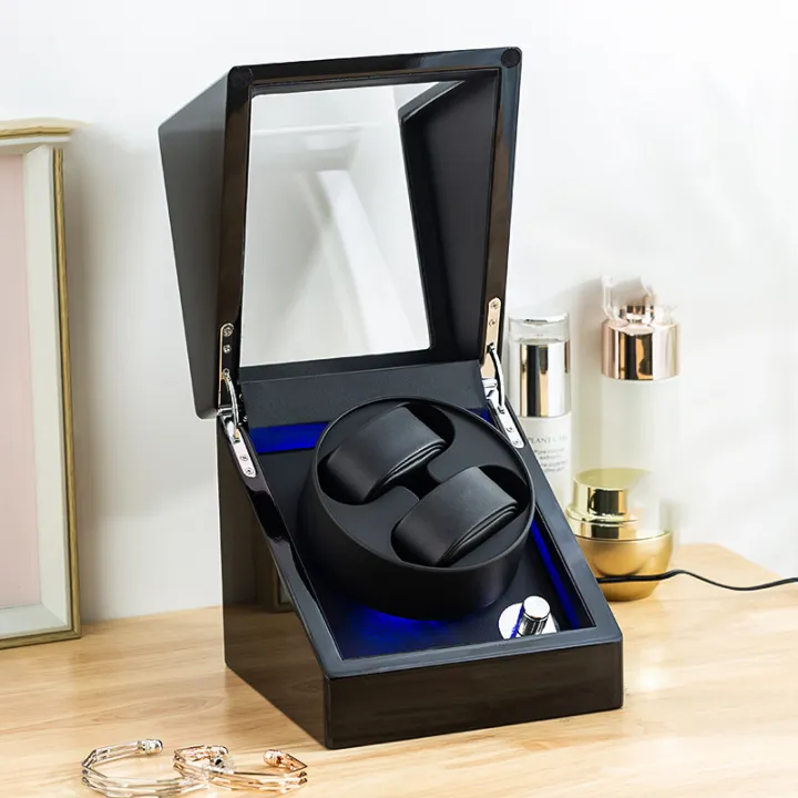 Double Automatic Watch Winders, Automatic Watch Winder with Builtin LED Light, Double Watch