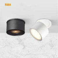 Dimmable embedded foldable rotating downlight 7W12W COB LED ceiling spotlight AC85~220V LED backlight indoor lighting