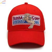 HILBAT งานปัก หมวก Forrest Gump ปรับได้ปรับได้ หมวก Snapback หมวกกุ้ง Bubba Gump ผลิตภัณฑ์ภาพยนตร์ กันแดดป้องกันแสงแดด หมวกเบสบอล Gump ชุดคอสเพลย์