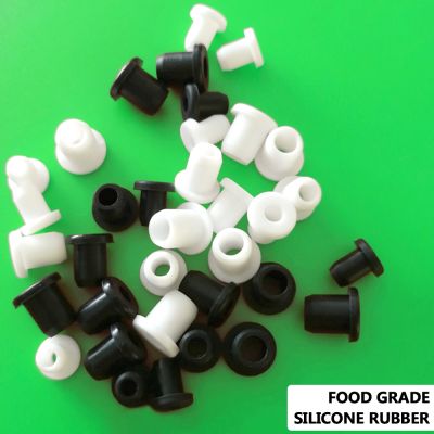 Black White Food Grade Silicone Rubber Grommets O ring Gasket Through Hole Inserts Plug Bungs Bushing Washer Protect Cable Wire