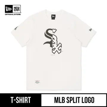 Official mlb split logo chicago white sox short sleeves shirt