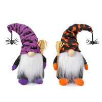 Spider And Bat-themed Ornaments Halloween Atmosphere Decorations Spider Bat Party Props Halloween Dwarf Doll Figurine Faceless Doll Home Decoration