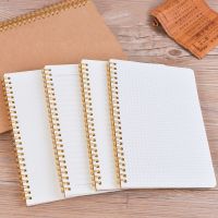 New A5 Diary Kraft Paper Coil Book Journal Notebook Hardcover Cardboard Grid Dot Spiral Note Sketchbook School Office Supplies Note Books Pads