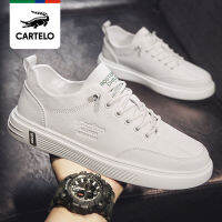 TOP☆FMB789 CARTELO shoes mens spring trend versatile high-ankle leather casual shoes mens waterproof and hard-wearing Hight increasing board shoes