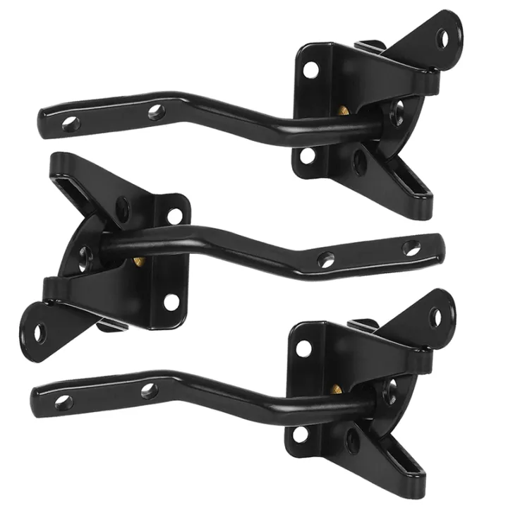 3 Pcs Self Locking Gate Latch Automatic Gravity Lever for Wood Fence