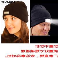 5 leds luminous theory of knitted cap sunny warm wool hat sets mountaineering night hook