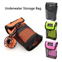 Scuba Diving Bag Mesh Tub Reel Snap Sausage Buoy Side Hanging Storage Bag Mesh Underwater Scuba Gear Equipment Carrier Pouch