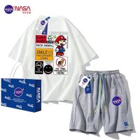 【July hot】 NASA NTYB joint 2023 new summer short-sleeved T-shirt male casual all-match suit simple