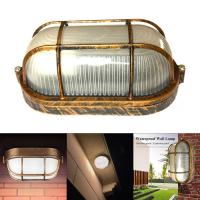 Retro Ceiling Light Fixtures Outdoor Moisture Wall Light Waterproof Nautical Bulkhead Lights for Bedroom Sauna Room Storehouse