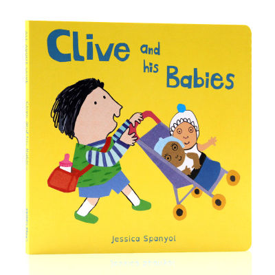 Clive and his babies English original picture book childrens Enlightenment cardboard Picture Book ChildS play publishing parent-child interaction