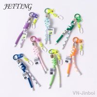 Multifunctional Buclke Fluorescent Braided Key Lanyard Mobile Phone Case Strap Keychain Short Strap Girls Bag Decoration