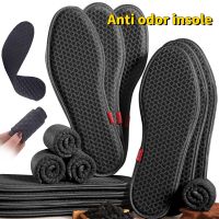 □☄ↂ 1/2/3Pair Bamboo Charcoal Deodorant Insoles Mesh Breathable Absorb-Sweat Shoe Pad Men Running Sports Deodorant Shoes Insert