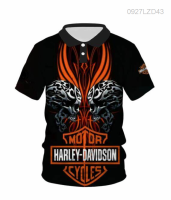 Harley-Davidson Polo 3D 2023 POLO shirt Harlay-Davidson Motorcycle Cycles Polo POLO shirt Fremium - Razkacollection 059 New polo shirt