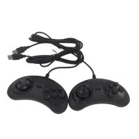 【In Stock】 avk7n0 2ชิ้น/ล็อต USB Gamepad Game Controller 6ปุ่มสำหรับ SEGA USB Gaming จอยสติ๊กสำหรับ PC MAC Mega Drive Gamepads