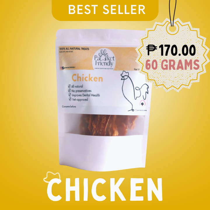 Dehydrated Chicken Treats for Dogs and Cats (60g) by Pawcket Friendly