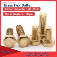 Brass Hex Bolts Copper Screws Copper Hex M3-M12 Length 6-100mm1-20PCS Fasteners