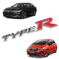 โลโก้ Logo " TYPE R " โครเมียม+แดง ใส่ โตโยต้า ฮอนด้า นิสสัน ปี 1990 - 2019