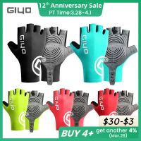 Giyo Short Cycling Gloves Fingerless Gloves Anti-slip Bicycle Lycra Fabric Half Finger Mitten for Mtb Road Bike Sports Racing