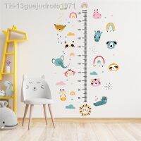 Wall stickers✗ 13guejudroto1971 Animais engraçados dos desenhos animados Adesivos de parede para medir altura decoração do quarto das crianças Mural Art Decalques Posters