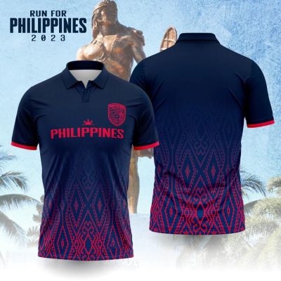 2023 New Fashion Summer Run For Philippines : Polo Tee，Size:XS-6XL Contact seller for personalized customization of name and logo high-quality