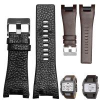 ☸✇ Genuine Leather Watch Strap for Diesel DZ1216 DZ1273 DZ4246 DZ4247 DZ4287 Bracelet Mens Watchband Wristwatches Notch Band 32mm