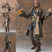 SHFiguats Pirates Of The Caribbean Captain Jack Sparrow Action Figure อะนิเมะสะสมของเล่นสำหรับคริสต์มาส Gift