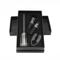 4 Pcs Wine Opener Set, Air Pressure Pump Bottle Opener Gift Box Includes Wine Opener Kit Vacuum Stopper and Wine Pourer Tool