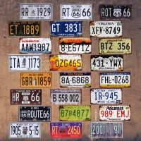 READY STOCK15x30cm NO.001-020 Design Metal Sign Car Number Plates Vintage Art Tin Plate Wall Deco for Home Cafe Bar