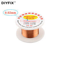 【⊕Good quality⊕】 changyingxi Diyfix 1Pc 0.02Mm 50M Pcb ลวดบัดกรีลวดเส้นทางข้ามทองแดงสำหรับการเชื่อมชิปโทรศัพท์มือถือ Iphone เครื่องมือบำรุงรักษาซ่อมแซม